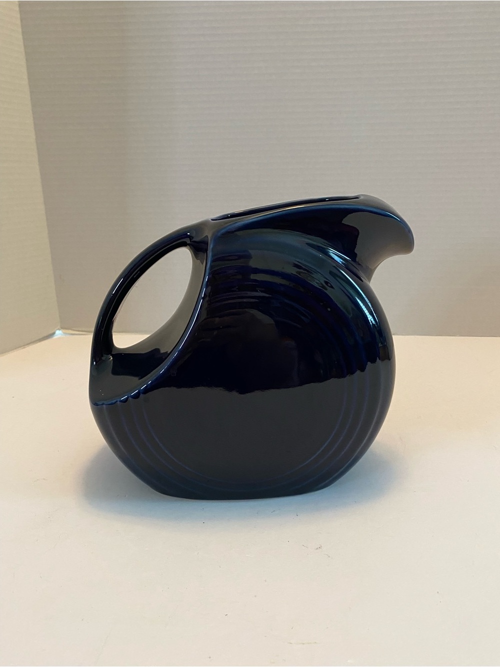 Fiesta Cobalt Blue Disk Pitcher Homer Laughlin Retired, Color, Mint Condition